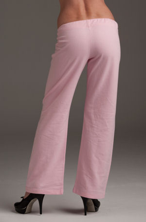 Women’s Pink 100% Cotton Sweat Pants, back